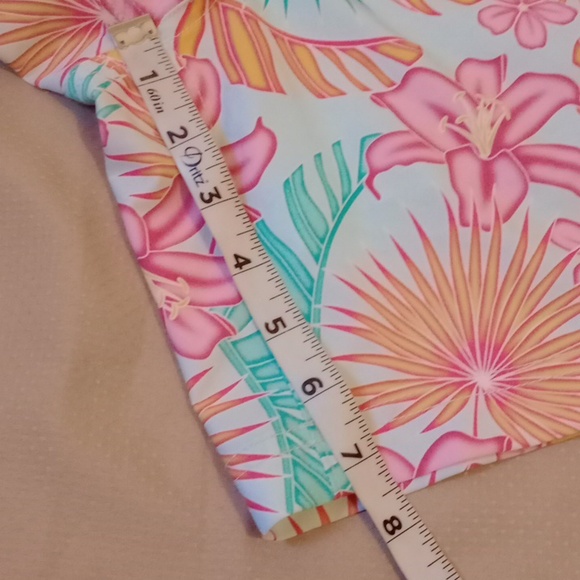 Tropical Floral Men's Swim Board Shorts - Picture 4 of 8